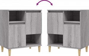 vidaXL Komoda, szary dąb sonoma, 60x35x70 cm, materiał drewnopochodny 7