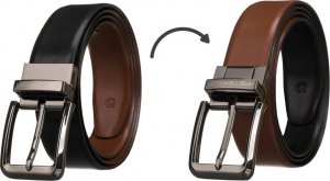 Peterson męski pasek z prawdziwej skóry Peterson PTN RB35 MET BLACK-BROWN NoSize 3