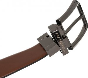 Peterson męski pasek z prawdziwej skóry Peterson PTN RB35 MET BLACK-BROWN NoSize 4