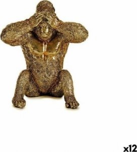 Gift Decor Figurka Dekoracyjna Goryl Złoty Żywica (9 x 18 x 17 cm) 1