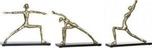 DKD Home Decor Figurka Dekoracyjna DKD Home Decor 33 x 10 x 35 cm Czarny Złoty Indianin Yoga (3 Sztuk) 1