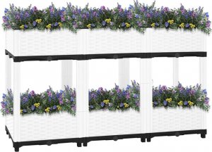 vidaXL vidaXL Donica do podwyższonej rabaty, 120x40x71 cm, polipropylen 2