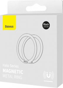 Baseus Pierścień magnetyczny Halo MagSafe czarny 2szt. 19