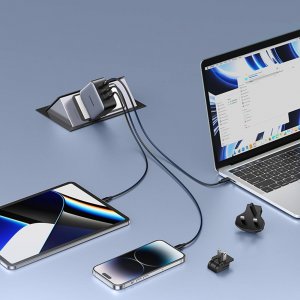 Ładowarka Ugreen Ładowarka sieciowa Ugreen Nexode, 2x USB-C + USB, 65W 3