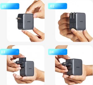 Ładowarka Ugreen Ładowarka sieciowa Ugreen Nexode, 2x USB-C + USB, 65W 5