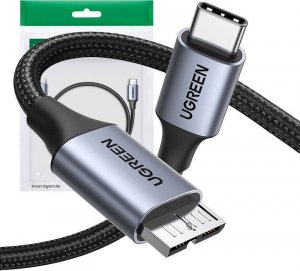 Kabel USB Ugreen USB-C - microUSB 1 m Czarny (15232) 1