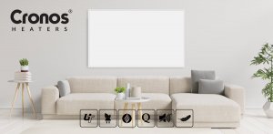 Grzejnik Cronos Panel grzewczy IR CRONOS Carbon P1000 White 2