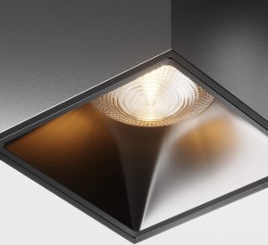 Lampa sufitowa Maytoni Kwadratowa lampa sufitowa Alfa C065CL-L12B3K-D LED 12W oprawa czarna 1