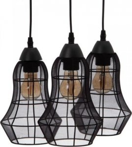 Lampa wisząca Bigbuy Home Lampa Sufitowa 40 x 40 x 140 cm Tkanina syntetyczna Czarny Metal 1