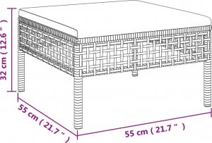 vidaXL 6-cz. zestaw wypoczynkowy do ogrodu, poduszki, szary, rattan PE 10