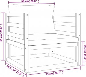 vidaXL 8-cz. ogrodowy zestaw wypoczynkowy, jasnoszare poduszki, drewno 11