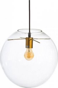 Lampa wisząca Bigbuy Home Lampa Sufitowa Szkło Złoty Przezroczysty 30 x 30 x 30 cm Vintage 1