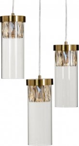 Lampa wisząca Bigbuy Home Lampa Sufitowa Szkło Złoty Metal 31 x 31 x 45 cm 1