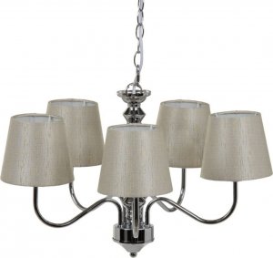Lampa wisząca Bigbuy Home Lampa Sufitowa 51 x 51 x 85 cm Metal Srebro 1