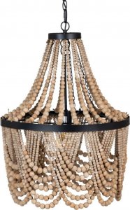 Lampa wisząca Bigbuy Home Lampa Sufitowa 47 x 47 x 65 cm Naturalny Metal Drewno 1