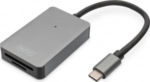 Czytnik Digitus DIGITUS Kartenleser USB-C 2 Port silber 15cm Kabel 1
