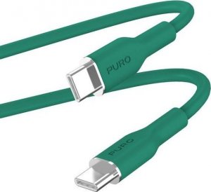 Kabel USB Puro USB-C - USB-C 1.5 m Zielony (PUR672) 1