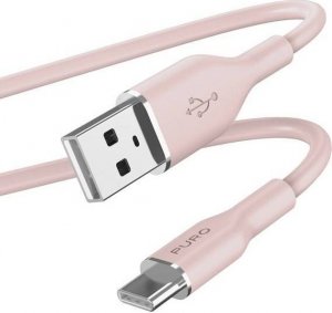 Kabel USB Puro USB-A - USB-C 1.5 m Różowy (PUR676) 1
