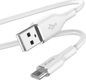 Kabel USB Puro USB-A - USB-C 1.5 m Biały (PUR677) 1