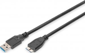 Kabel USB Digitus USB-A - micro-B 3 m Czarny (AK-300116-030-S) 1