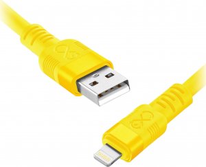 Kabel USB Orno USB-A - Lightning 0.9 m Żółty (CABEXCWHPLIGH0.9NMIX) 1