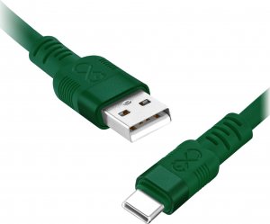 Kabel USB Orno USB-A - USB-C 0.9 m Zielony (CABEXCWHPUSBC0.9DMIX) 1