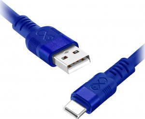 Kabel USB Orno USB-A - USB-C 2 m Niebieski (CABEXCWHPUSBC2.0PMIX) 1