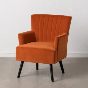 Bigbuy Home Fotel 63 x 50 x 83 cm Tkanina syntetyczna Drewno Pomarańczowy 1