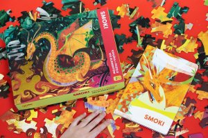 Wilga PUZZLE 100 EL+KSIAZKA SMOKI 4