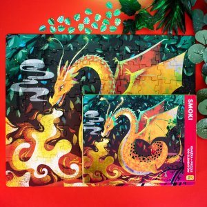 Wilga PUZZLE 100 EL+KSIAZKA SMOKI 7