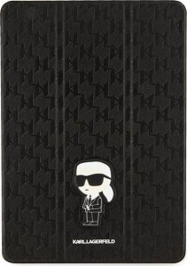 Etui na tablet Karl Lagerfeld Etui Karl Lagerfeld KLFC10SAKHPKK Apple iPad 10.2 2019/2020/2021 (7., 8. i 9. generacji) czarny/black Saffiano Monogram Ikonik Magnet Allover 1