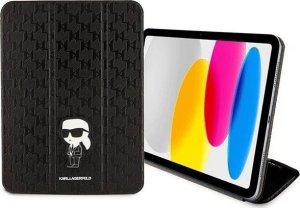 Etui na tablet Karl Lagerfeld Etui Karl Lagerfeld KLFC11SAKHPKK Apple iPad 10.9 2022 (10. generacji) czarny/black Saffiano Monogram Ikonik Magnet Allover 3