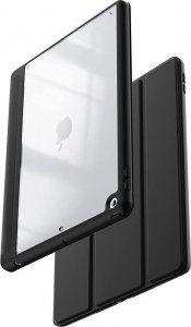 Etui na tablet CRONG PRIMEFOLIO ETUI IPAD 10.2 (2021-2019) Z PODSTAWKĄ I SCHOWKIEM NA APPLE PENCIL (CZARNY/PRZEZROCZYSTY) 3