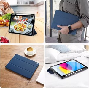 Etui na tablet Dux Ducis Dux Ducis Domo etui iPad 10.9'' 2022 (10 gen.) pokrowiec smart cover podstawka niebieskie 14