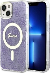 Guess Guess 4G MagSafe - Etui iPhone 14 (Purpurowy) 1