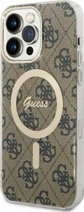 Guess Guess 4G MagSafe - Etui iPhone 14 Pro Max (Brązowy) 1