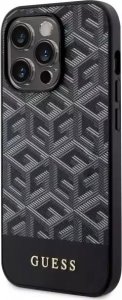 Guess Etui na telefon Guess GUHMP14LHGCFSEK do Apple iPhone 14 Pro 6.1" czarny/black hardcase GCube Stripes MagSafe 2