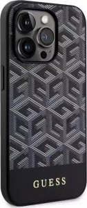 Guess Etui na telefon Guess GUHMP14LHGCFSEK do Apple iPhone 14 Pro 6.1" czarny/black hardcase GCube Stripes MagSafe 4