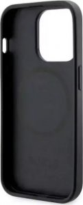 Guess Etui na telefon Guess GUHMP14LHGCFSEK do Apple iPhone 14 Pro 6.1" czarny/black hardcase GCube Stripes MagSafe 7