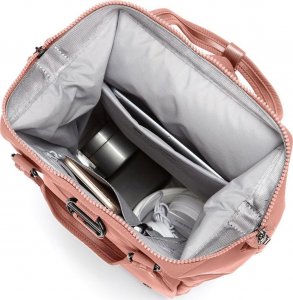 Pacsafe Plecak mini damski antykradzieżowy Pacsafe Citysafe CX Econyl - różowy 5