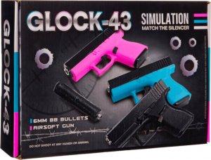 tomdorix GLOCK 43 Pistolet Metalowy Na Kulki 6mm Replika ASG + Granat Kulek Bezszw. 13