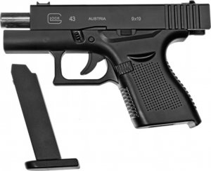 tomdorix GLOCK 43 Pistolet Metalowy Na Kulki 6mm Replika ASG + Granat Kulek Bezszw. 10