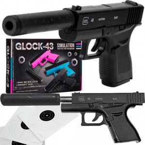 tomdorix GLOCK 43 Pistolet Metalowy Na Kulki 6mm z Tłumnikiem 1