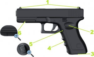 tomdorix GLOCK 17 Replika ASG Pistolet Metalowy na Kulki 6mm 8