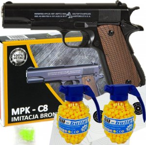 tomdorix Pistolet Metalowy Na Kulki M1911 COLT 100% METAL + 2x Granaty 1