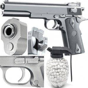 tomdorix Desert Eagle Replika ASG Pistolet Metalowy na Kulki 6mm + Granat Kulek Bezszw. 1