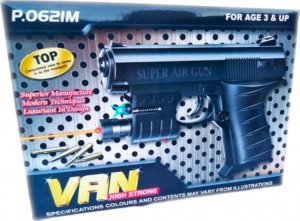 tomdorix Pistolet Na Kulki z Laserem i Niebieską Latarką 5