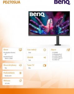 Monitor BenQ PD2705UA (9H.LKDLA.TPE) 13