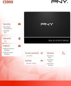 Dysk SSD PNY CS900 4TB 2.5" SATA III (SSD7CS900-4TB-RB) 3