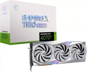 Karta graficzna MSI GeForce RTX 4070 Ti Gaming X Trio White 12GB GDDR6X 1